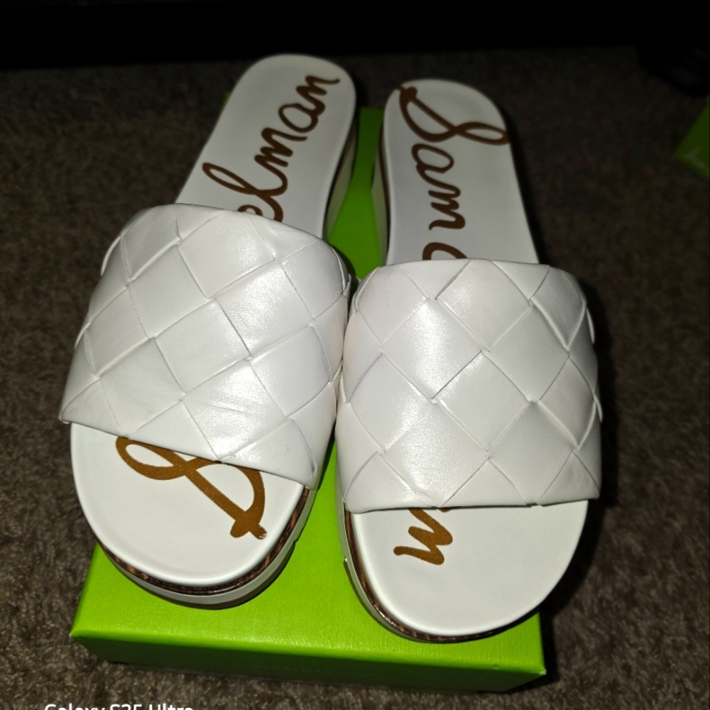 Sam Edelman Adaley Womens Sandals - White LEATHER